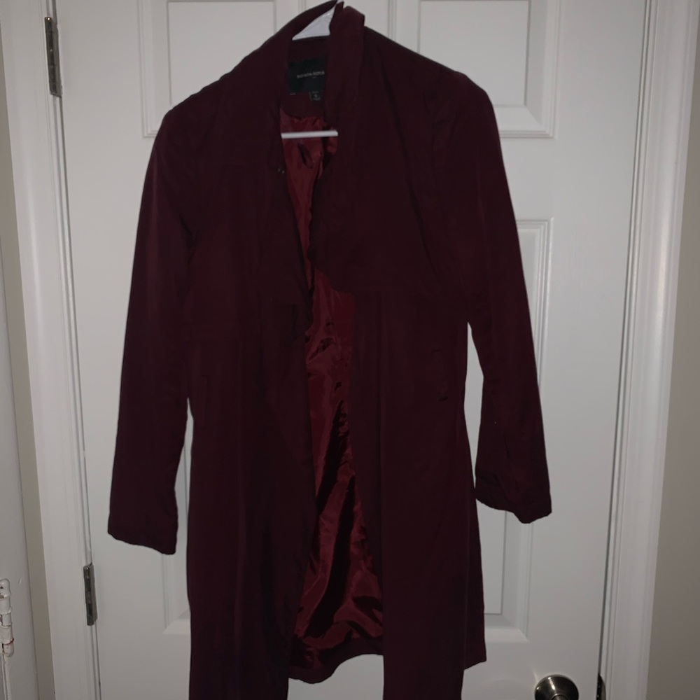 Maroon Banana Republic trench